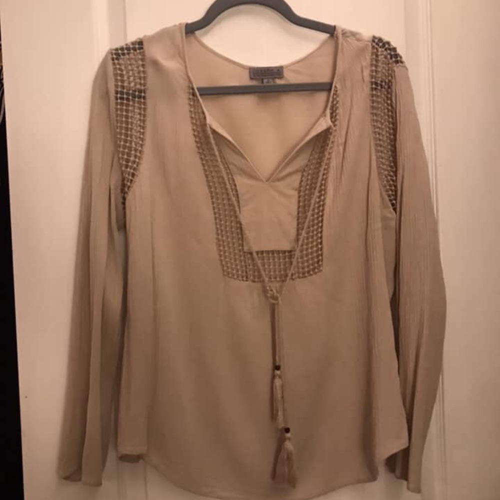 Tan blouse